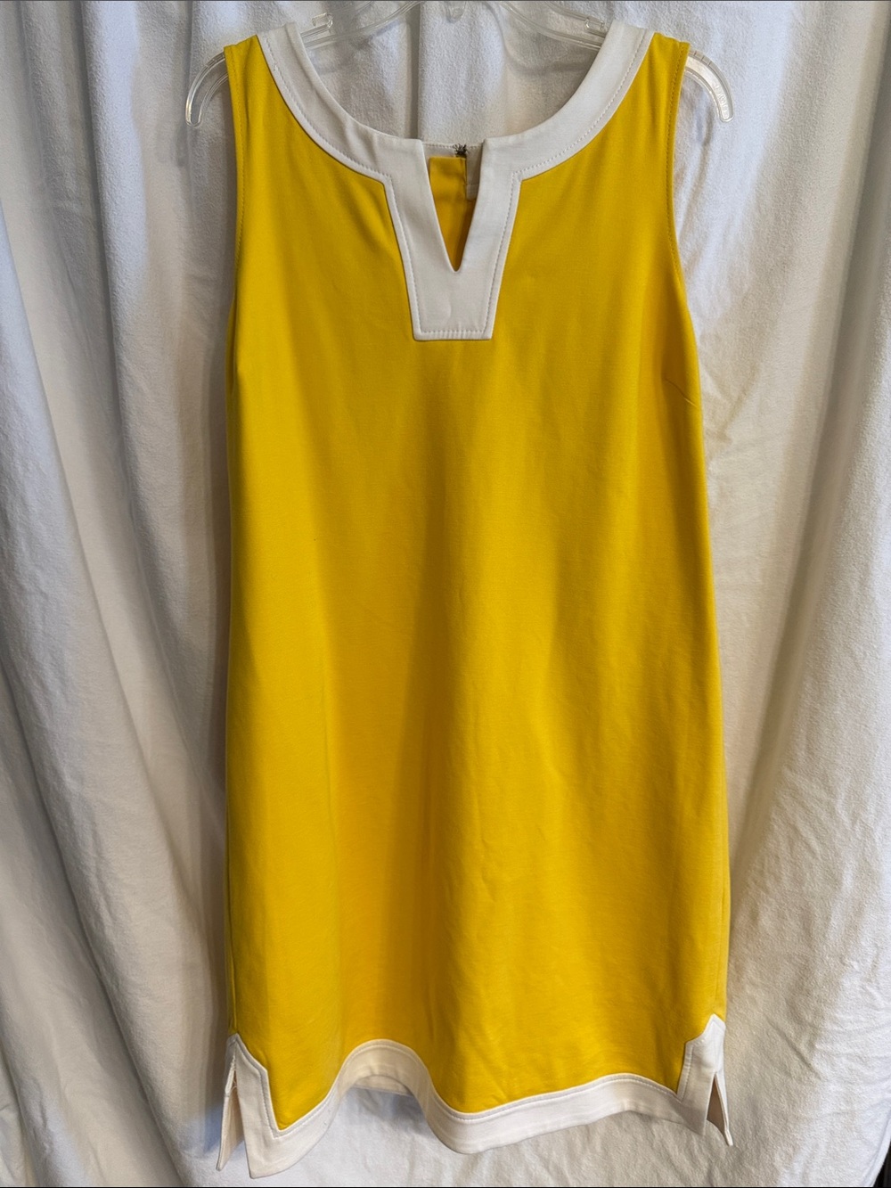 Banana Republic Yellow Mini Dress with White Trim